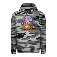 Slate Camo fresh lavender gnome Premium Hoodie - BarkalooDesign