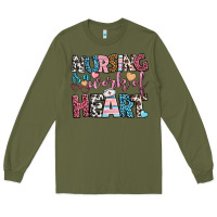 Army Green nursing is a work of heart Long Sleeve Tee - BundleAndBundleShop