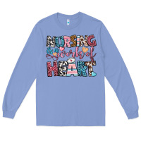 Colony Blue nursing is a work of heart Long Sleeve Tee - BundleAndBundleShop