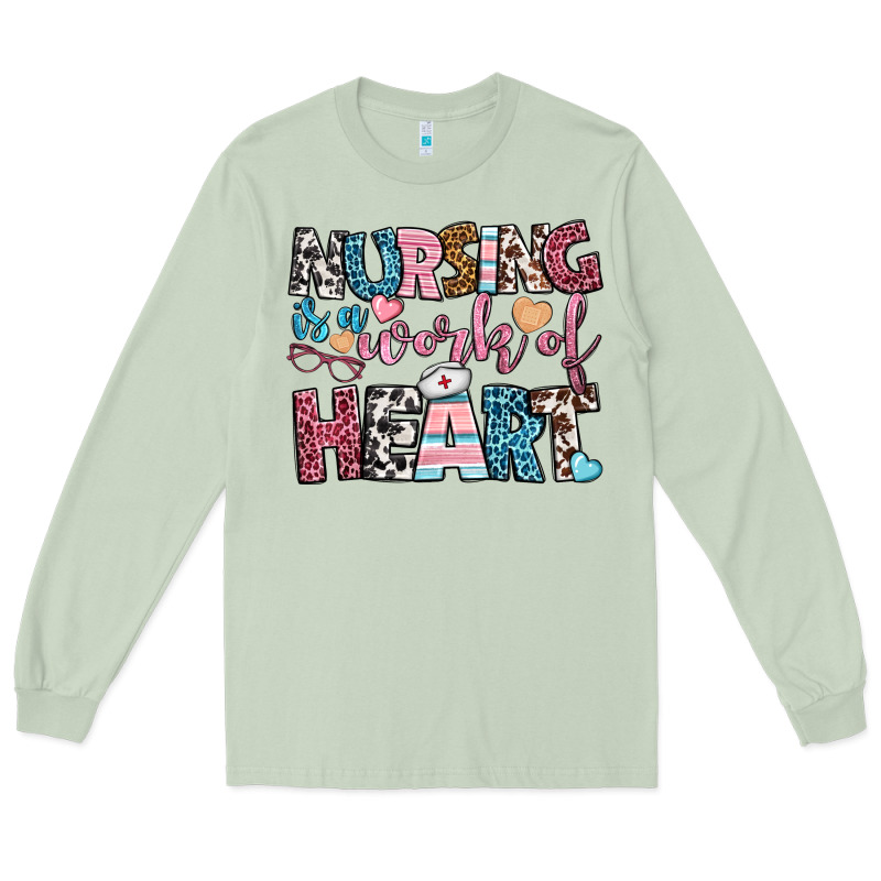 Nursing Is A Work Of Heart Long Sleeve Tee by BundleAndBundleShop | Teevron