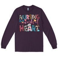 Plum nursing is a work of heart Long Sleeve Tee - BundleAndBundleShop