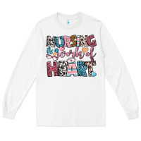 White nursing is a work of heart Long Sleeve Tee - BundleAndBundleShop