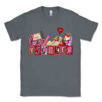 Charcoal Heather valentines day teacher Classic Tee - AdoDesignShop