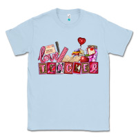 Dusty Blue valentines day teacher Classic Tee - AdoDesignShop