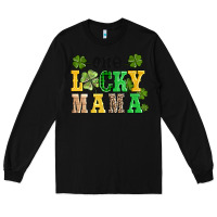 Black one lucky mama Long Sleeve Tee - AdoDesignShop