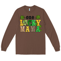 Chestnut one lucky mama Long Sleeve Tee - AdoDesignShop