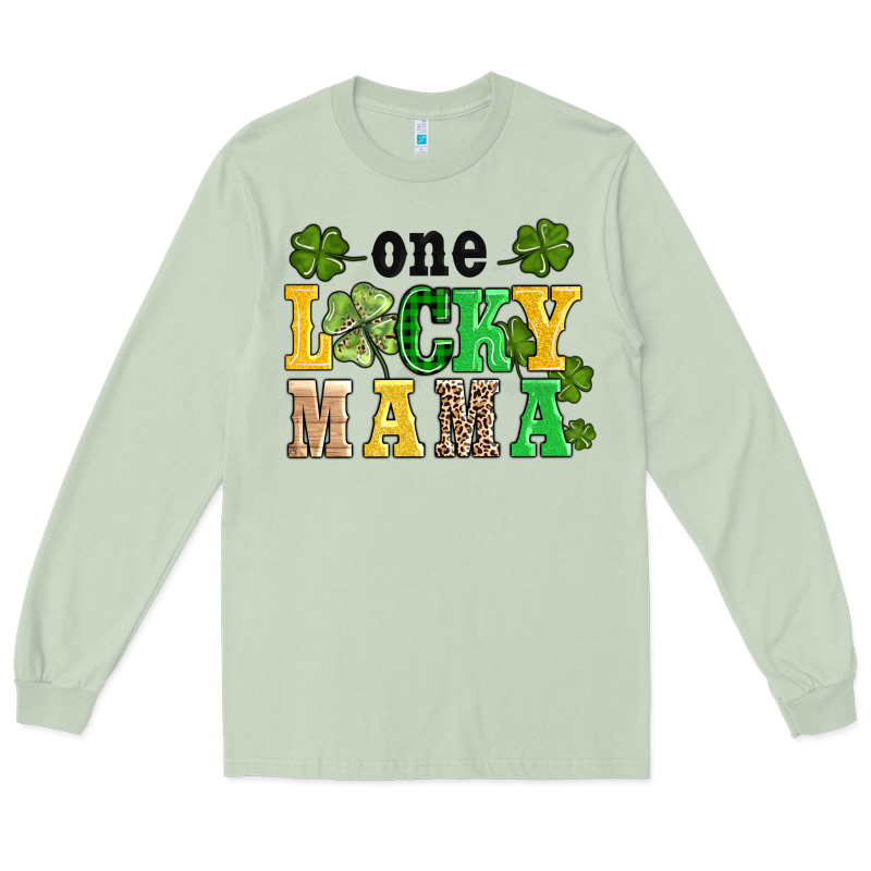 One Lucky Mama Long Sleeve Tee by AdoDesignShop | Teevron