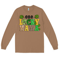 Toasted Coconut one lucky mama Long Sleeve Tee - AdoDesignShop