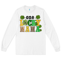 White one lucky mama Long Sleeve Tee - AdoDesignShop