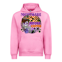 Fuchsia Pink Nightmare before the coffee halloween Urban Hoodie - NancyCooperArtShop