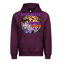 Mauve Wine Nightmare before the coffee halloween Urban Hoodie - NancyCooperArtShop