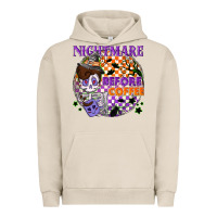 Pigment French Oak Nightmare before the coffee halloween Urban Hoodie - NancyCooperArtShop