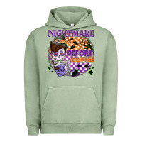 Pigment Oil Green Nightmare before the coffee halloween Urban Hoodie - NancyCooperArtShop
