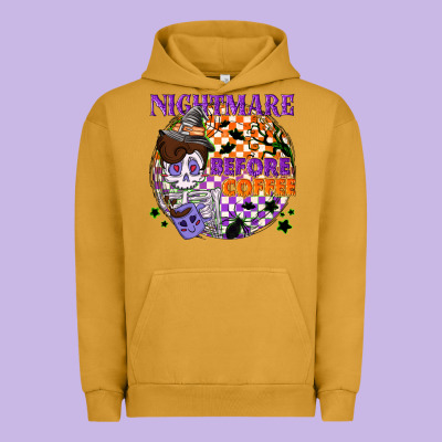 Nightmare Before The Coffee Halloween Urban Hoodie Designed By Nancycooperartshop