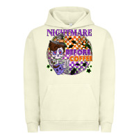 Pigment Pistachio Nightmare before the coffee halloween Urban Hoodie - NancyCooperArtShop