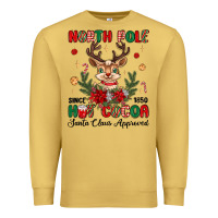 Antique Gold north pole hot cocoa Premium Sweatshirt - MaliasSmallBusiness