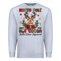 Heather Grey north pole hot cocoa Premium Sweatshirt - MaliasSmallBusiness