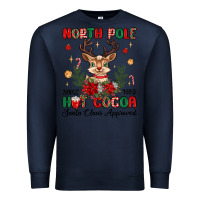 Navy north pole hot cocoa Premium Sweatshirt - MaliasSmallBusiness