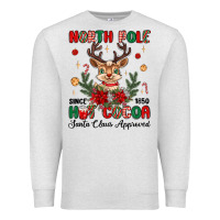 Oatmeal Heather north pole hot cocoa Premium Sweatshirt - MaliasSmallBusiness