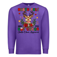 Purple north pole hot cocoa Premium Sweatshirt - MaliasSmallBusiness