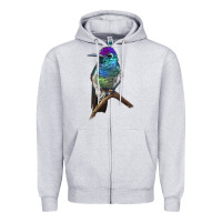 Heather Grey Rivoli`s Hummingbird Zipper Hoodie - LillyAllenDesigns