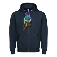 Navy Rivoli`s Hummingbird Zipper Hoodie - LillyAllenDesigns