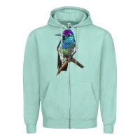 Seafoam Rivoli`s Hummingbird Zipper Hoodie - LillyAllenDesigns