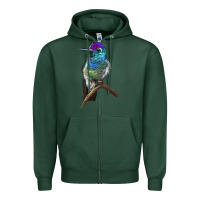 Sports Green Rivoli`s Hummingbird Zipper Hoodie - LillyAllenDesigns