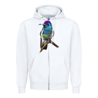 White Rivoli`s Hummingbird Zipper Hoodie - LillyAllenDesigns