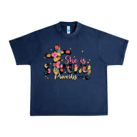 Navy she is strong proverbs 31 25 Urban Heavy Tee - JahusDesignShop