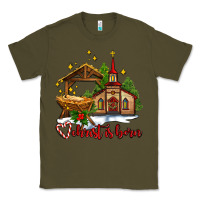 Army Green the church  chrıst is born Classic Tee - AdoDesignShop
