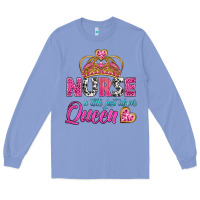 Colony Blue nurse a title just above queen Long Sleeve Tee - BundleAndBundleShop