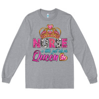 Heather Grey nurse a title just above queen Long Sleeve Tee - BundleAndBundleShop