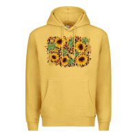 Antique Gold cactus leopard sunflower glitter background Premium Hoodie - AdoDesignShop