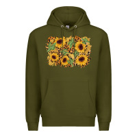 Cactus Leopard Sunflower Glitter Background Premium Hoodie | Teevron