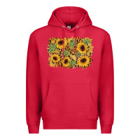 Cardinal cactus leopard sunflower glitter background Premium Hoodie - AdoDesignShop