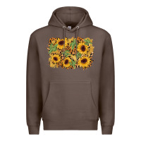 Coffee cactus leopard sunflower glitter background Premium Hoodie - AdoDesignShop