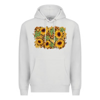 Dove Grey cactus leopard sunflower glitter background Premium Hoodie - AdoDesignShop