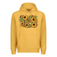 Mustard cactus leopard sunflower glitter background Premium Hoodie - AdoDesignShop