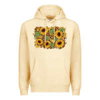 Pina Colada cactus leopard sunflower glitter background Premium Hoodie - AdoDesignShop