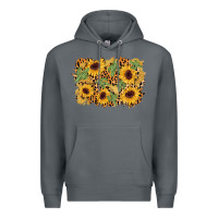 Rock cactus leopard sunflower glitter background Premium Hoodie - AdoDesignShop