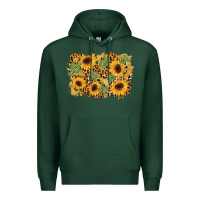 Sports Green cactus leopard sunflower glitter background Premium Hoodie - AdoDesignShop