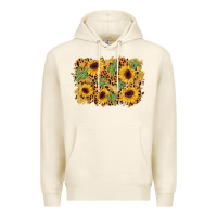 Tofu cactus leopard sunflower glitter background Premium Hoodie - AdoDesignShop