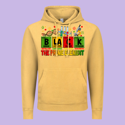 Black The Prime Element Juneteenth Vintage Hoodie Designed By Zillion Design Studio