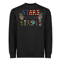 Black stars and stripes Heavyweight Sweatshirt - CowhideDigitalArt