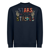 Navy stars and stripes Heavyweight Sweatshirt - CowhideDigitalArt