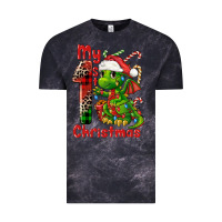 Cloud Black my first christmas dragon Vintage Tee - FaDigitalArtStudio