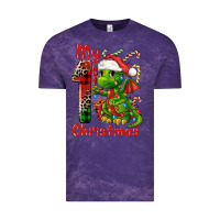 Cloud Purple my first christmas dragon Vintage Tee - FaDigitalArtStudio