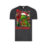 Vintage Black my first christmas dragon Vintage Tee - FaDigitalArtStudio