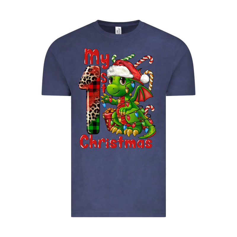 My First Christmas Dragon Vintage Tee by FaDigitalArtStudio | Teevron